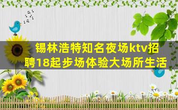 锡林浩特知名夜场ktv招聘18起步场体验大场所生活